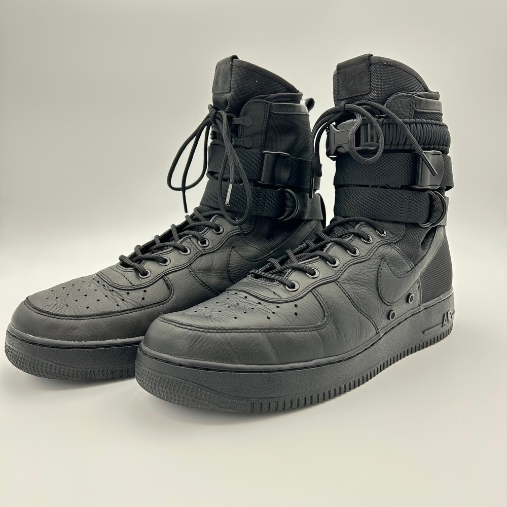 RARE GUC Nike SF Air Force 1 High Triple Black Special Field Size 14 864024-003